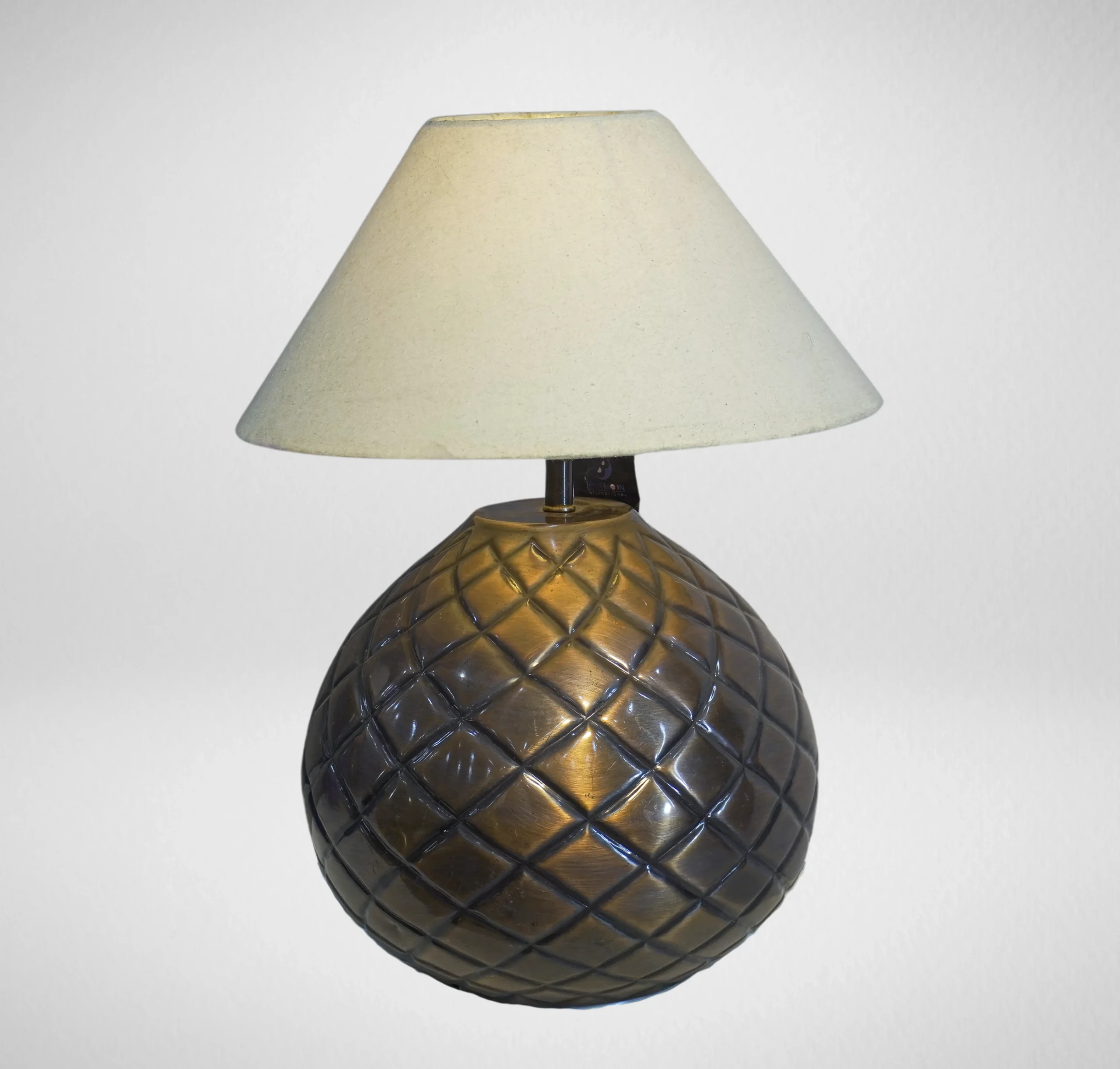 Homfye Aura Antique Copper Table Lamp – 13.5×13.5×20 Inch