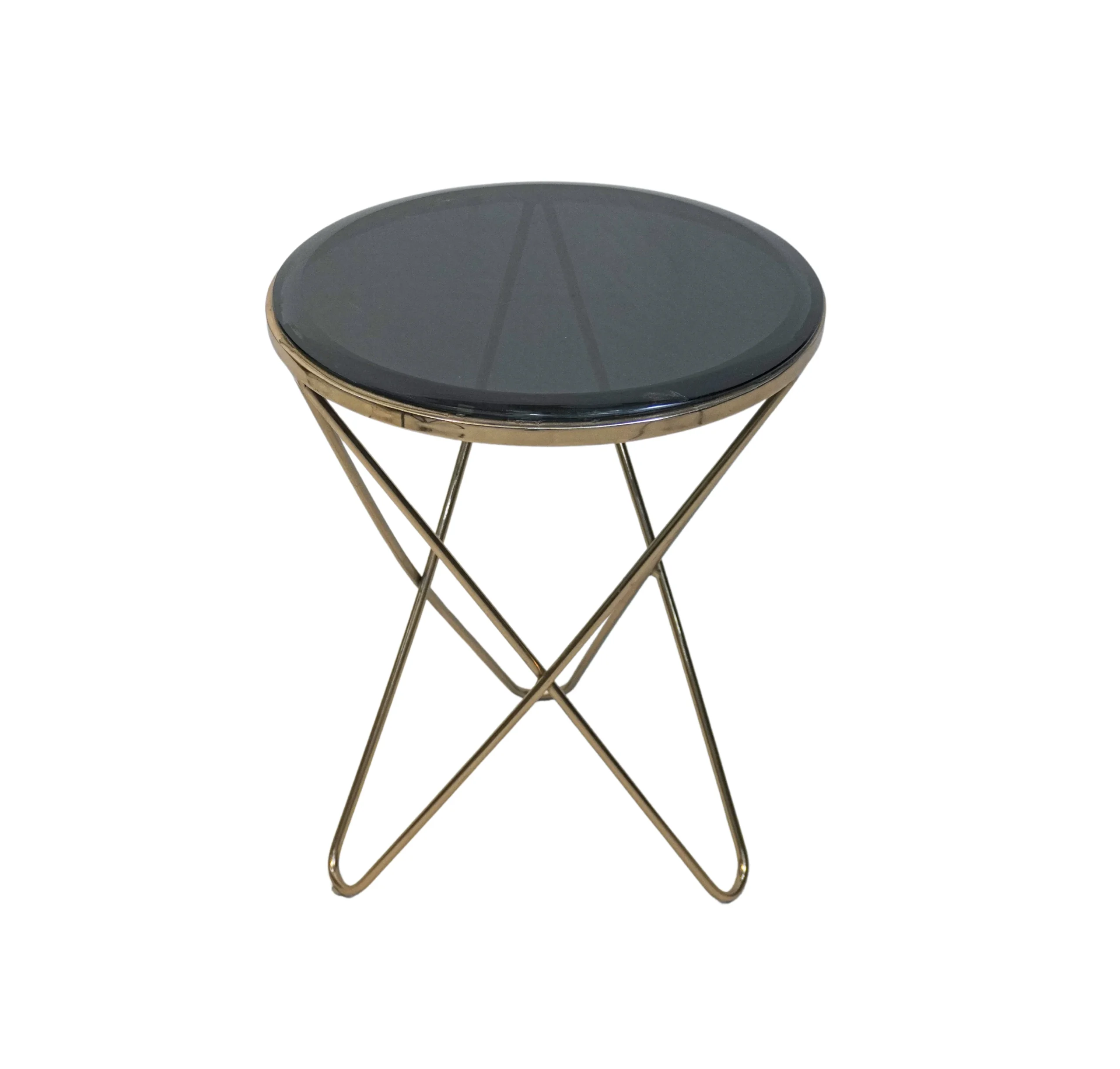 Homfye Rose Gold Elegance Side Table – 16x16x20 Inch