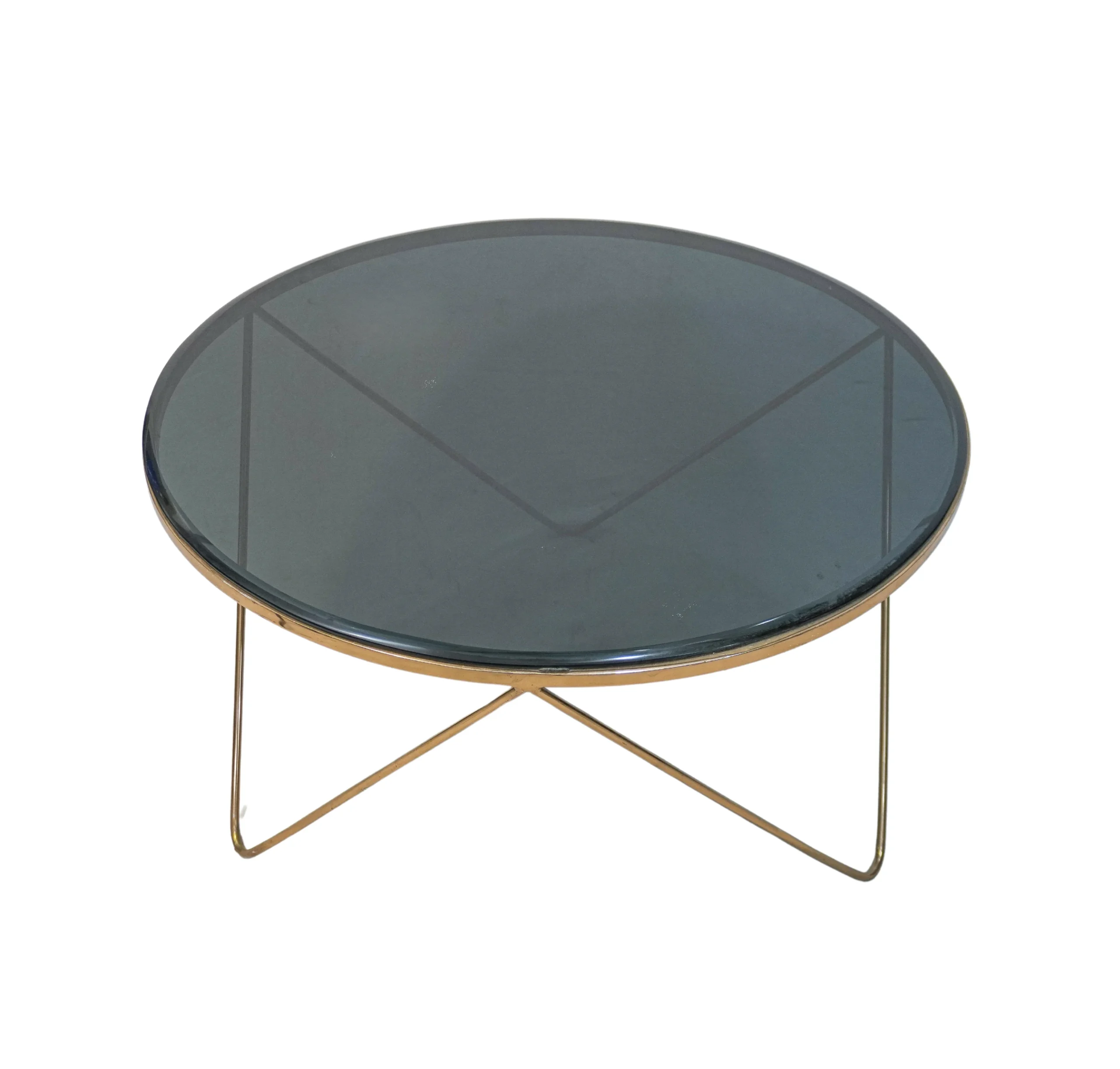 Homfye Rose Gold Nexus Coffee Table – 30x30x17 Inch