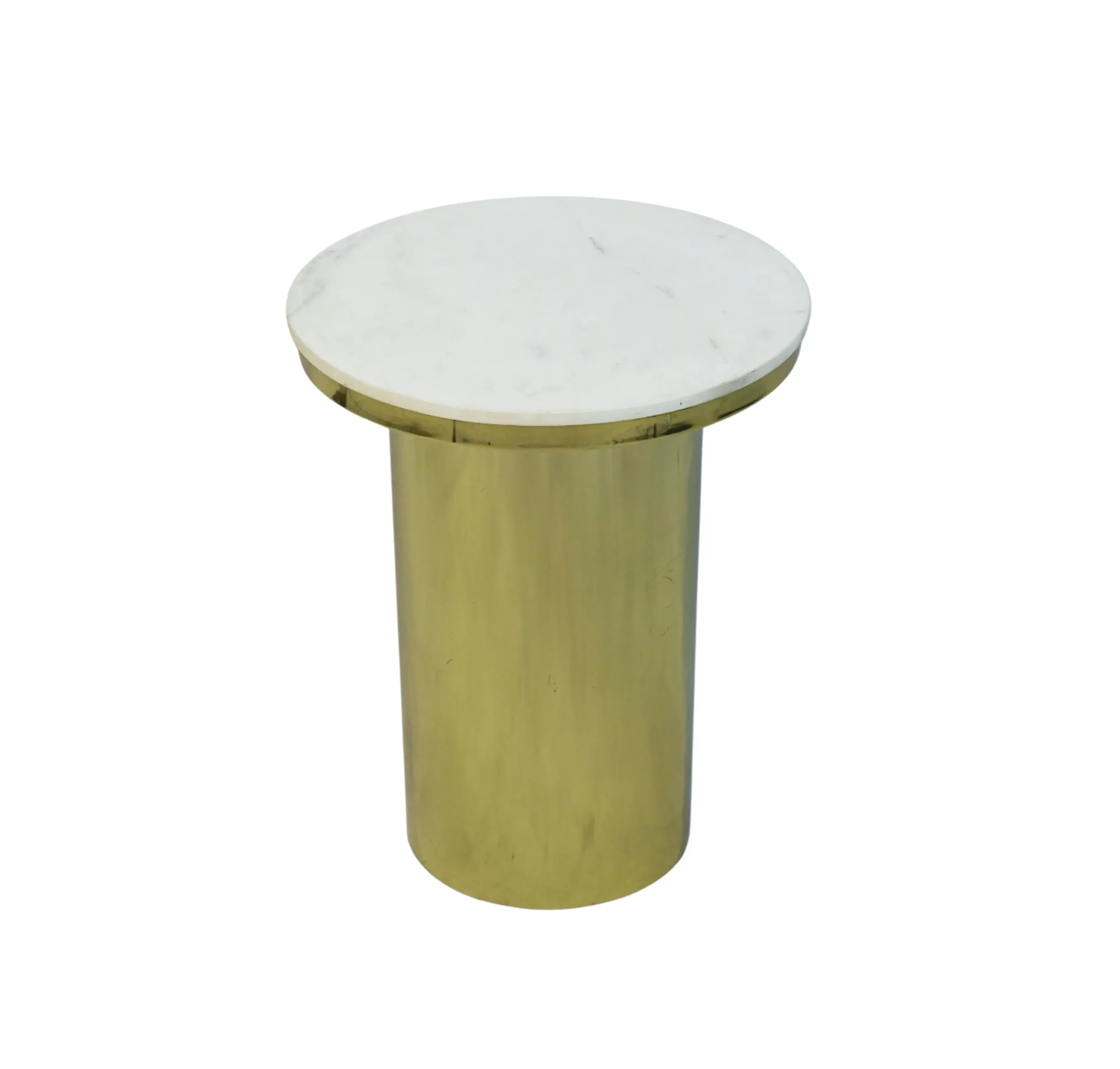 Homfye Aries Gold Marble Side Table