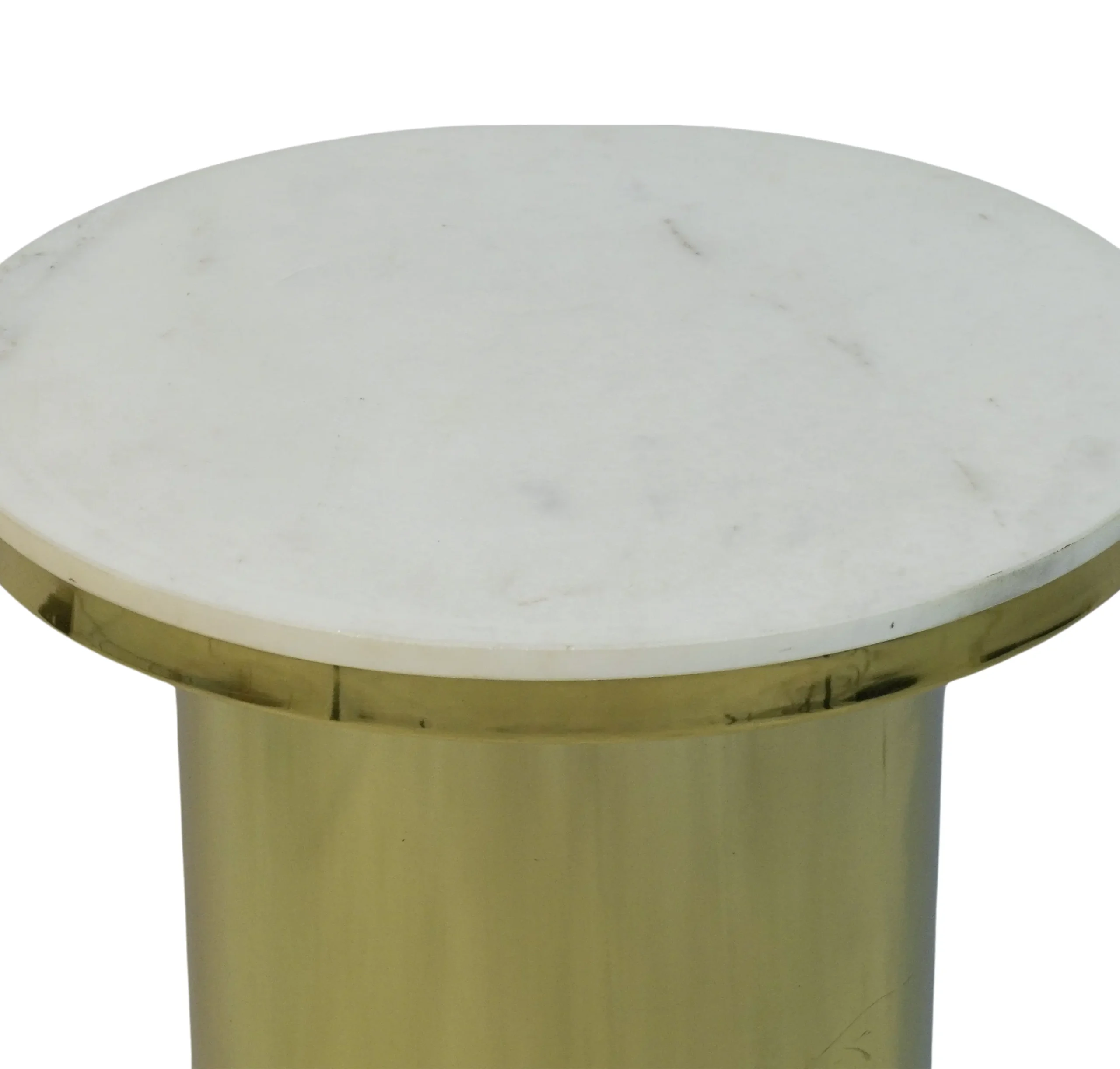 Homfye Aries Gold Marble Side Table