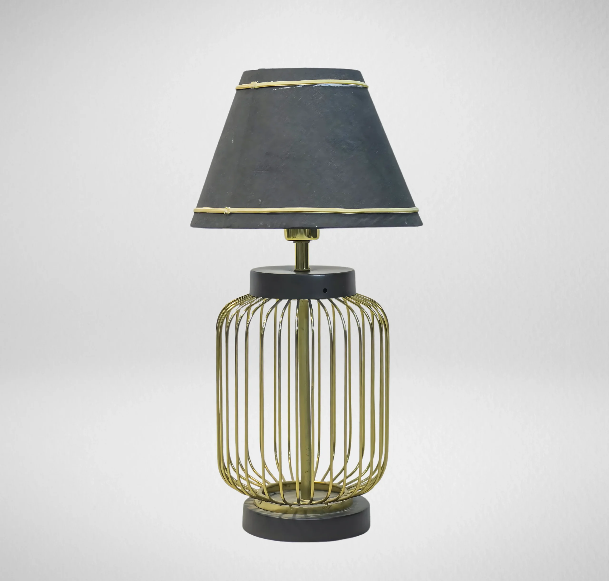 Modern Noir Cage Shaped Table Lamp