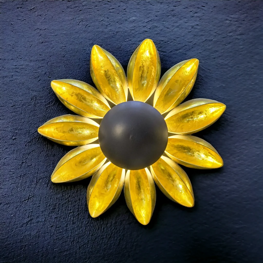 Homfye Floral Eclipse Wall Light